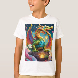 魅惑の喜び:ザお洒落ドラゴン Tシャツ