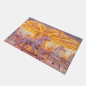 魅惑の回転木馬:お洒落おとぎ話のシーン ドアマット (アングル)