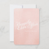 魅惑の城の赤面ピンクのおとぎ話の応答 出欠カード (裏面)