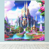 魅惑の城：美しいとの地 キャンバスプリント (インサイチュ (ウッドフロア))