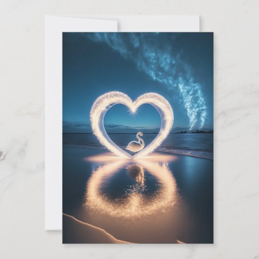 魅惑の夜：スターライト反射結婚の 招待状 (正面)