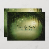 魅惑の夢の森素朴日付を保存 案内ポストカード (正面/裏面)