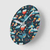 魅惑の夢の24時 ラウンド壁時計 (傾斜)