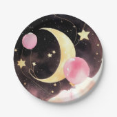 魅惑の天の赤ちゃんシャワー:月と星 ペーパープレート (正面)