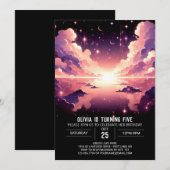 魅惑の天体デジタル誕生日 招待状 (正面/裏面)