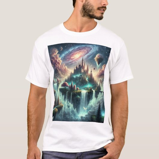 魅惑の天国 – ファンタジーの夢の風景 Tシャツ (正面)
