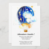 魅惑の天界バルーン ベビーシャワー 招待状 (正面/裏面)