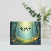 魅惑の太陽に照らされた輝くグローブ インビテーションポストカード (スタンド正面)