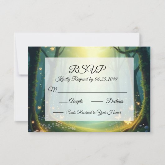 魅惑の太陽に照らされた輝くグローブ 出欠カード (正面)