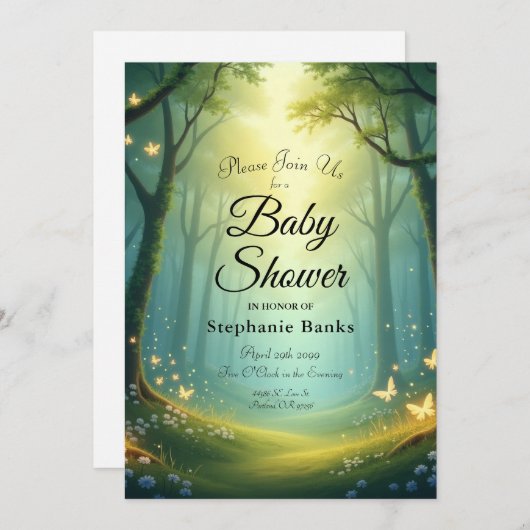 魅惑の太陽に照らされた輝くグローブ 招待状 (正面/裏面)