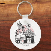 魅惑の妖精と妖精の家 キーホルダー (正面)