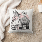 魅惑の妖精と妖精の家 クッション (ブランケット)