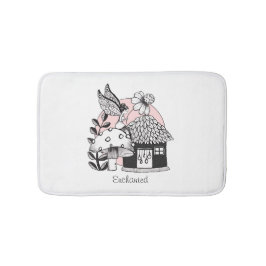 魅惑の妖精と妖精の家 バスマット
