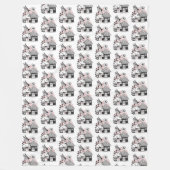 魅惑の妖精と妖精の家 フリースブランケット (正面)