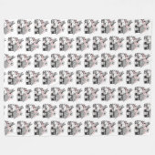 魅惑の妖精と妖精の家 フリースブランケット (正面(横))