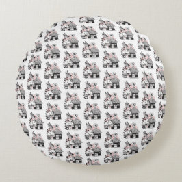 魅惑の妖精と妖精の家 ラウンドクッション