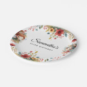 魅惑の妖精のガーデンガールバースデーパーティー ペーパープレート (アングル)