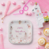 魅惑の妖精のガーデンガールベビーシャワープレート ペーパープレート (パーティー)