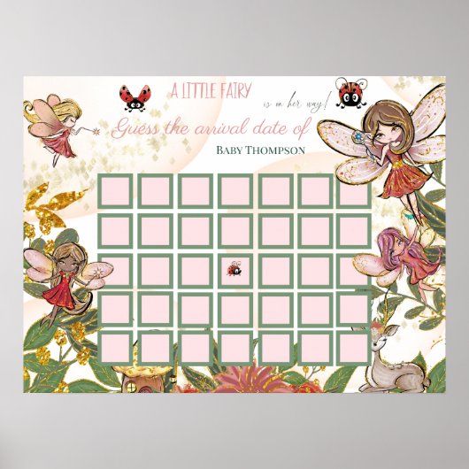魅惑の妖精の不思議なレディバグ出産予想日ゲーム ポスター (正面)