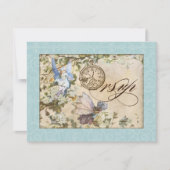 魅惑の妖精の国妖精フローラヴィンテージウェディング 出欠カード (正面)