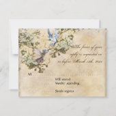 魅惑の妖精の国妖精フローラヴィンテージウェディング 出欠カード (裏面)