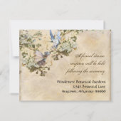 魅惑の妖精の国妖精フローラヴィンテージウェディング 招待状 (裏面)