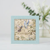 魅惑の妖精の国妖精フローラヴィンテージウェディング 招待状 (スタンド正面)