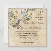 魅惑の妖精の国妖精フローラヴィンテージウェディング 招待状 (裏面)