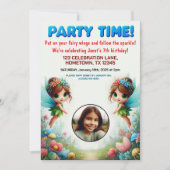 魅惑の妖精の庭の誕生日パーティーの招待 招待状 (正面)