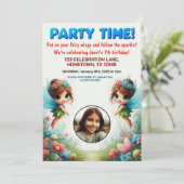 魅惑の妖精の庭の誕生日パーティーの招待 招待状 (スタンド正面)