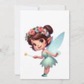 魅惑の妖精の庭の誕生日パーティーの招待 招待状 (裏面)