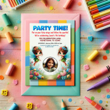 魅惑の妖精の庭の誕生日パーティーの招待