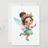 魅惑の妖精の庭の誕生日パーティーの招待 招待状 (裏面)