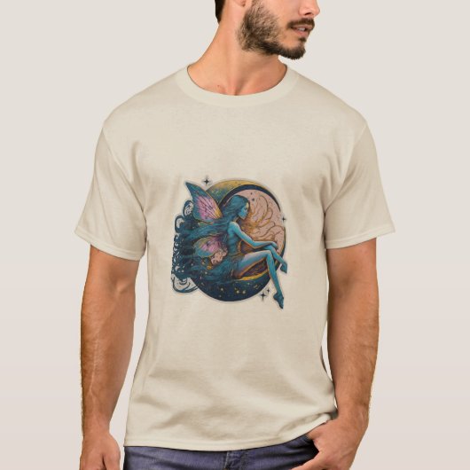 魅惑の妖精の月のステッカーTシャツ Tシャツ (正面)