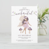 魅惑の妖精の水の色の最初の誕生日 招待状 (スタンド正面)