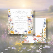 魅惑の妖精キノコフローラ女の子ベビーシャワー 招待状