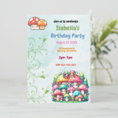 魅惑の妖精キノコ誕生日招待状 招待状 (スタンド正面)