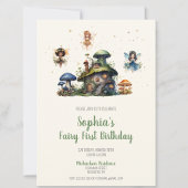 魅惑の妖精ファースト誕生日キノコ 招待状