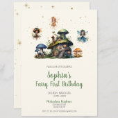 魅惑の妖精ファースト誕生日キノコ 招待状