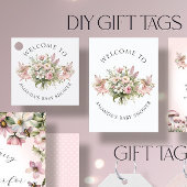 魅惑の妖精フローラウェルカムベビーガールギフトラベル スクエア名刺