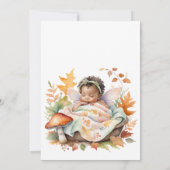 魅惑の妖精秋秋のウッドランドベビーシャワー 招待状 (裏面)
