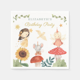 魅惑の妖精誕生日キノコ スタンダードカクテルナプキン