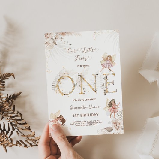 魅惑の妖精1st誕生日招待状 招待状
