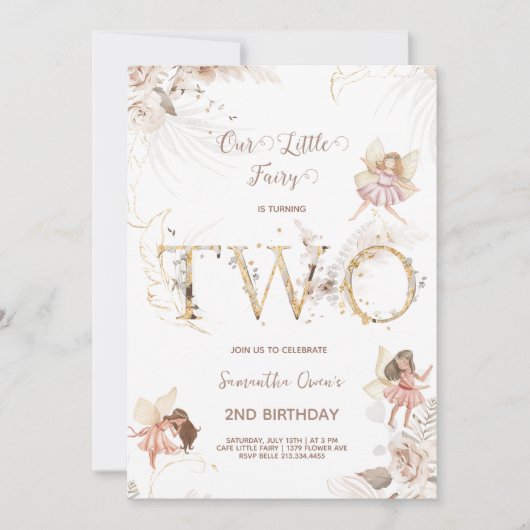 魅惑の妖精2nd誕生日招待状 招待状 (正面)