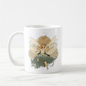 魅惑の妖精 – お洒落ファンタジーアート コーヒーマグカップ (左)