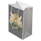 魅惑の妖精 – お洒落ファンタジーアート ミディアムペーパーバッグ (正面アングル)