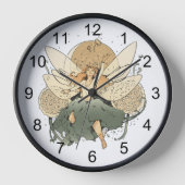 魅惑の妖精 – お洒落ファンタジーアート 壁時計 (正面)