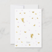 魅惑の妖精、庭の花の誕生日 サンキューカード (裏面)