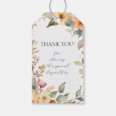 魅惑の妖精 秋の花 赤ちゃん女の子のシャワー ギフトタグ (裏面)