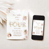 魅惑の妖精 4歳の誕生日招待状 招待状